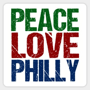 Peace Love Philly Philadelphia Pride Sticker